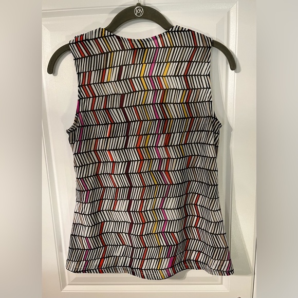 Sleeveless Chevron Striped Tank Top- Small - Picture 3 of 3